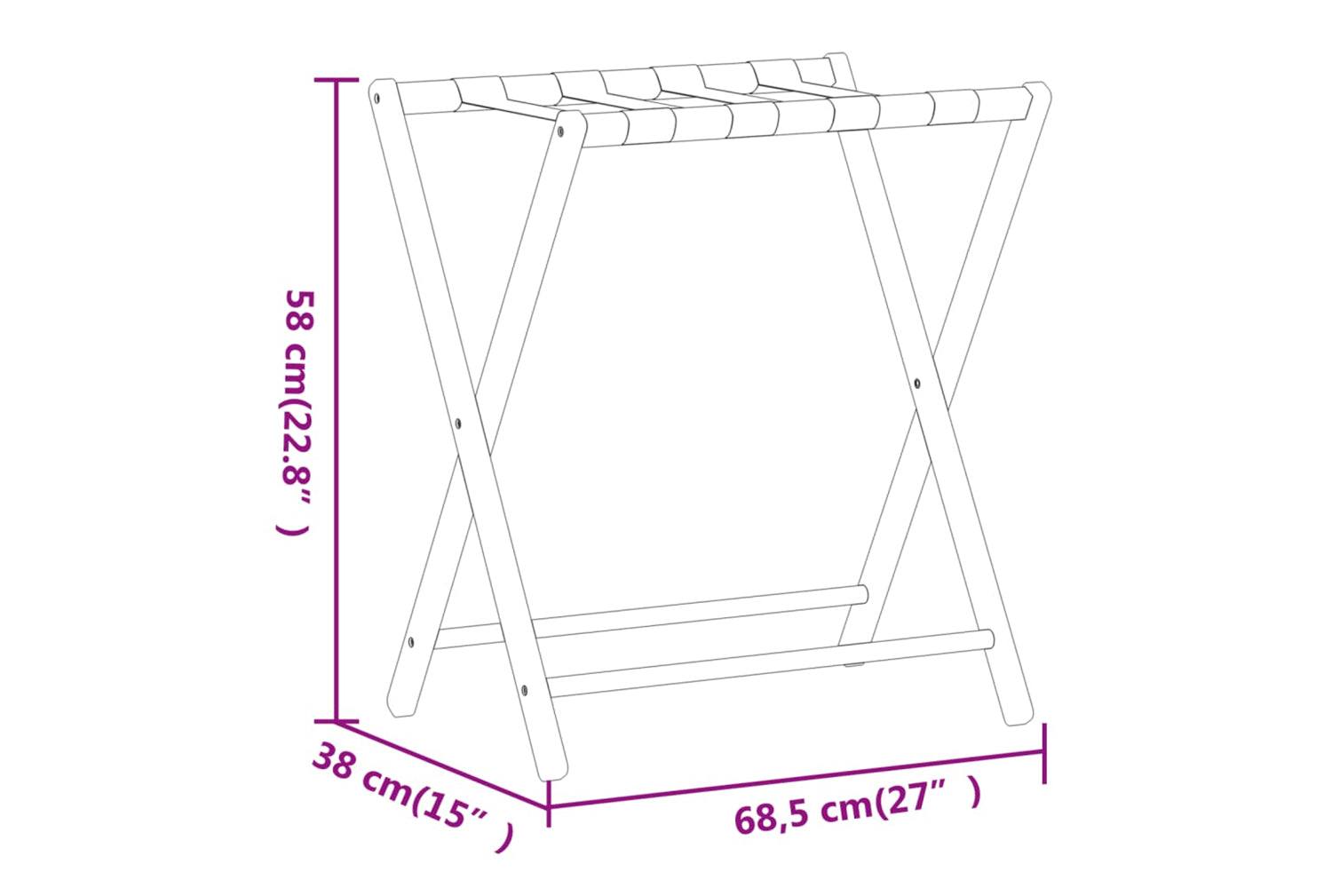 vidaXL 356367 Luggage Rack 68.5x38x58cm Bamboo-6