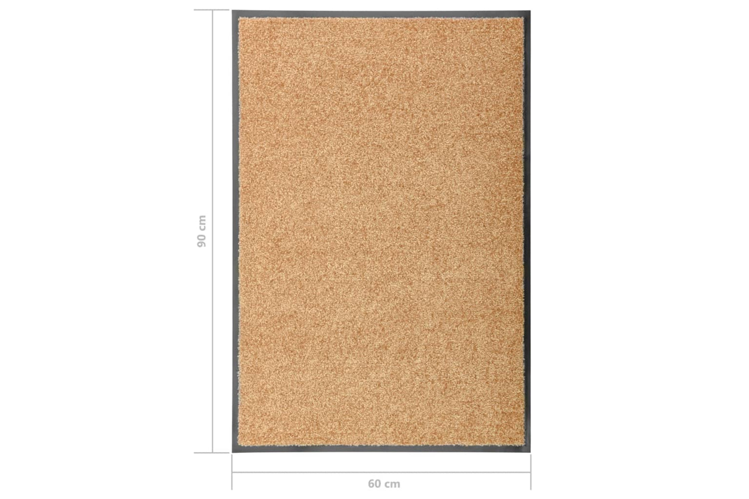 vidaXL 323464 Doormat Washable Cream 60x90cm-6