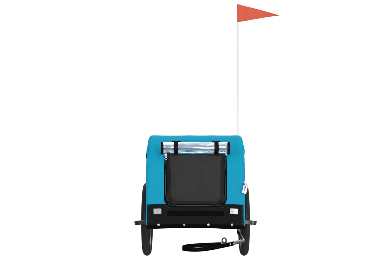 Vidaxl 94009 Pet Bike Trailer Blue And Black Oxford Fabric And Iron-2