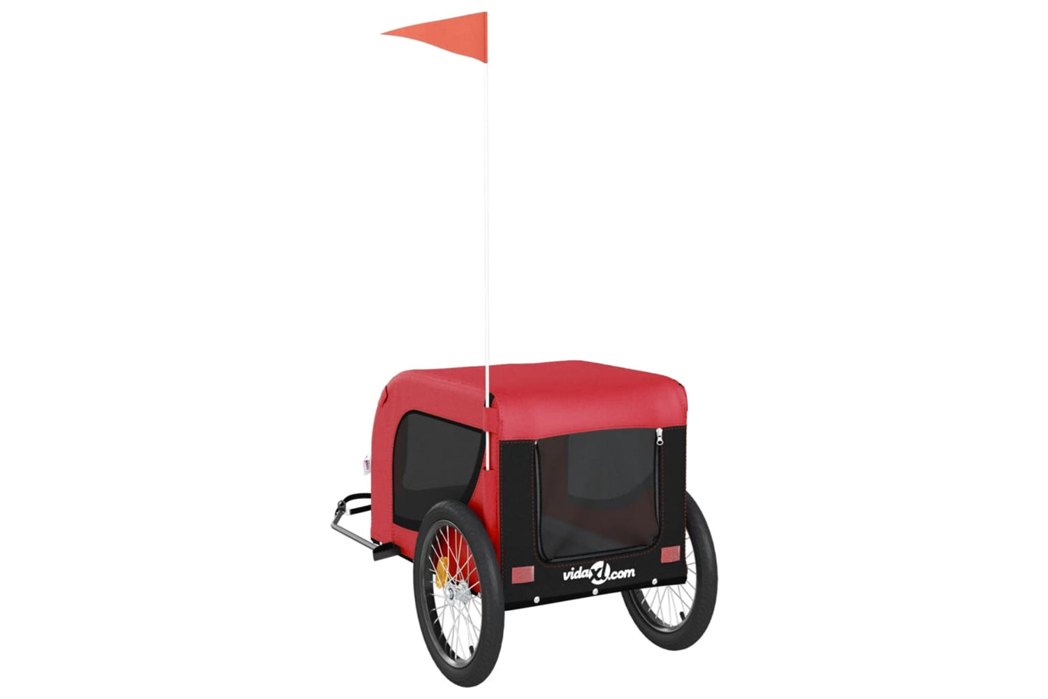 Vidaxl 94006 Pet Bike Trailer Red And Black Oxford Fabric And Iron-6