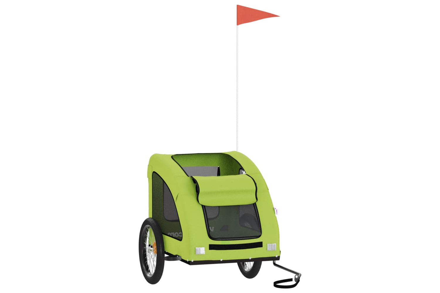 Vidaxl 93969 Pet Bike Trailer Green Oxford Fabric And Iron-2