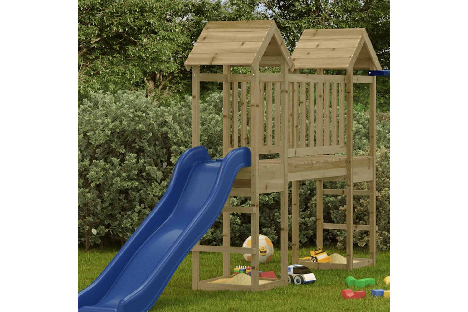Vidaxl Play Tower 53x46.5x194 Cm Impregnated Wood Pine-2