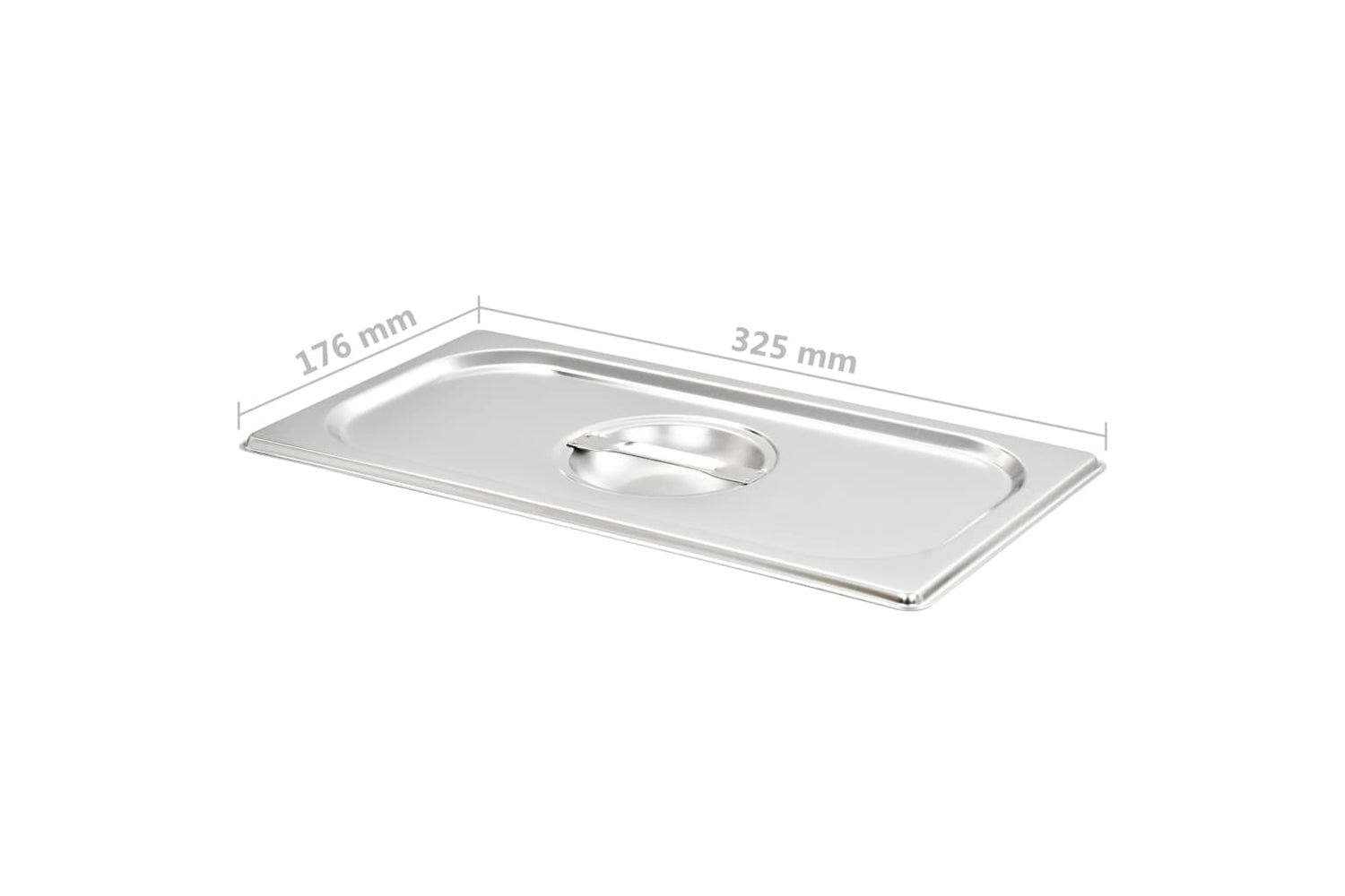 Vidaxl 50898 Lids For Gn 1/3 Pan 4 Pcs Stainless Steel-6