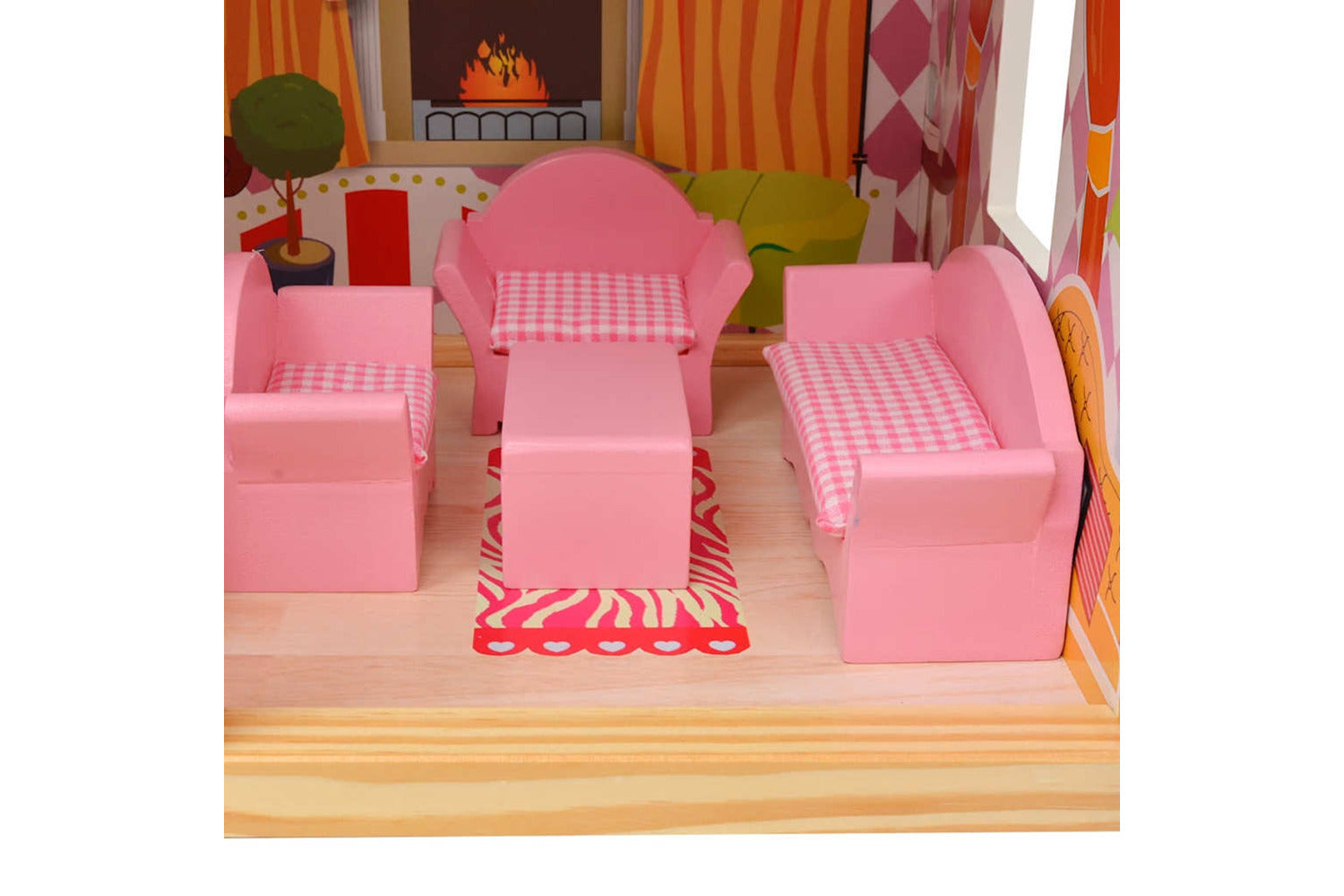Vidaxl 3-storey Dollhouse Wood 60x30x90 Cm-7