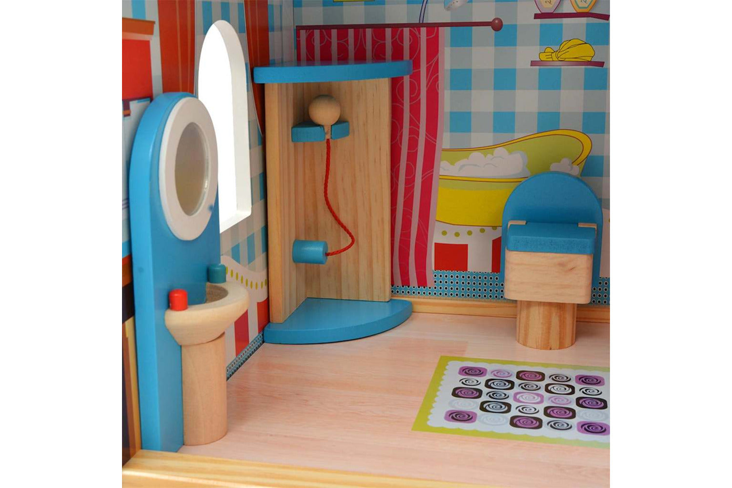 Vidaxl 3-storey Dollhouse Wood 60x30x90 Cm-8