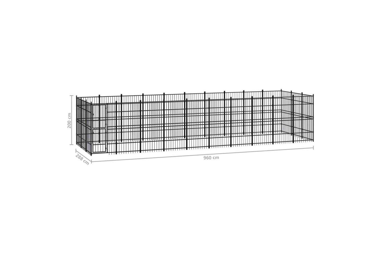 Vidaxl 3097981 Outdoor Dog Kennel Steel 27.65 M2-7