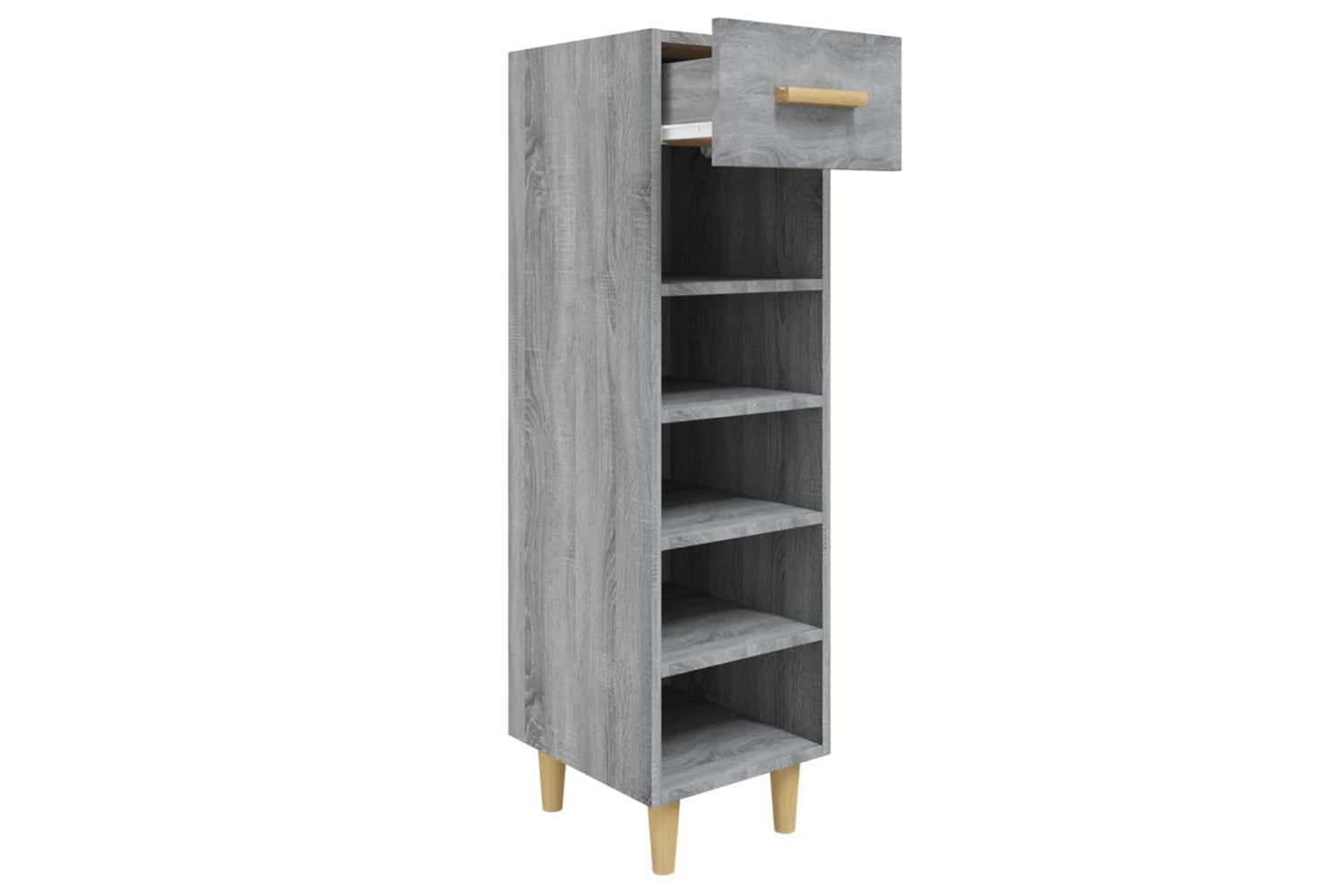 vidaXL 817562 Shoe Cabinet Grey Sonoma 30x35x105cm Engineered Wood-2