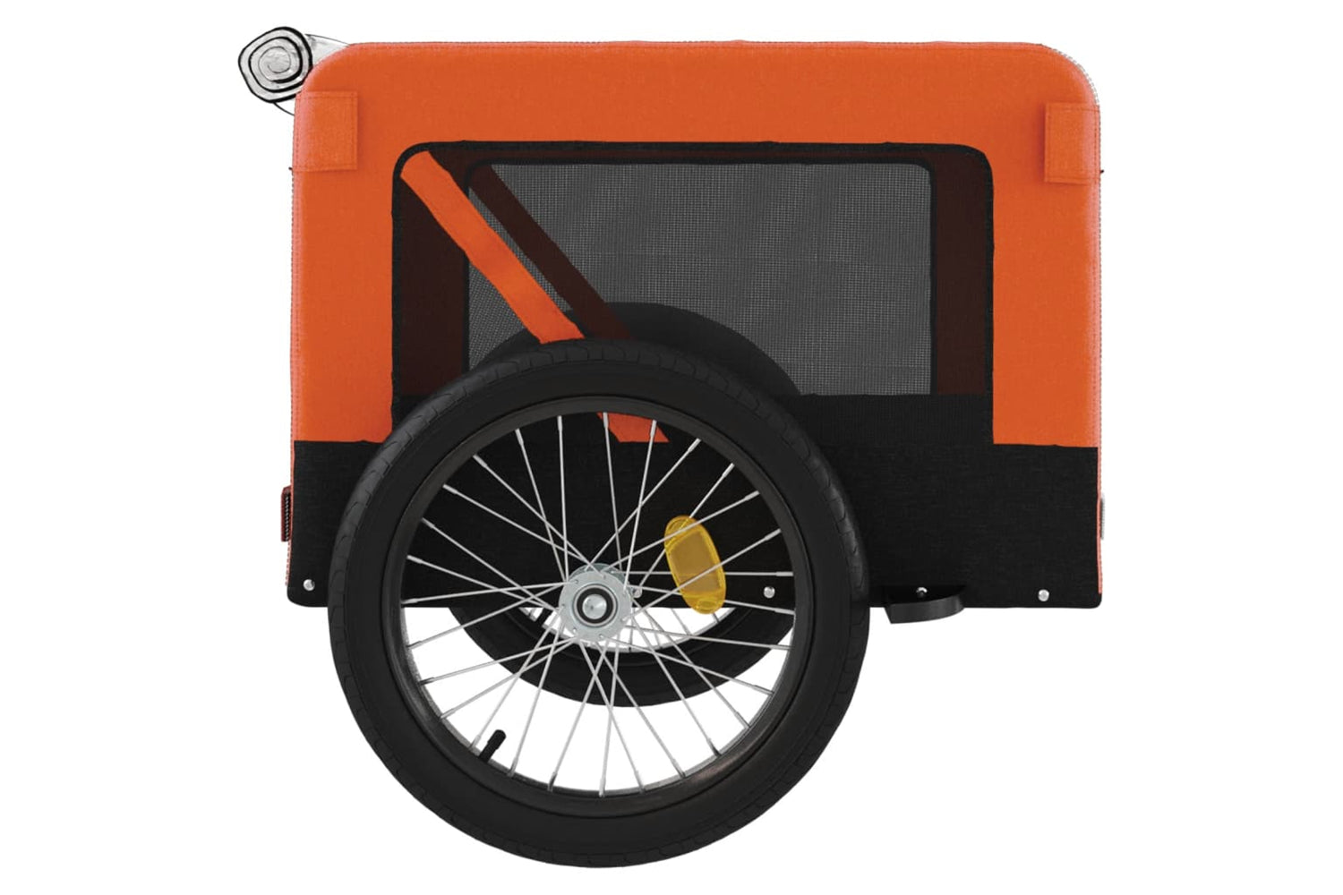 Vidaxl 93921 Pet Bike Trailer Orange And Black Oxford Fabric&iron-7