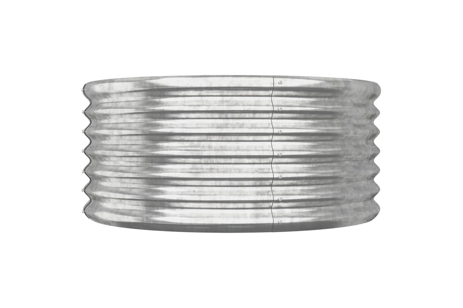 vidaXL 318857 Garden Planter Powder-coated Steel 80x80x36cm Silver-2