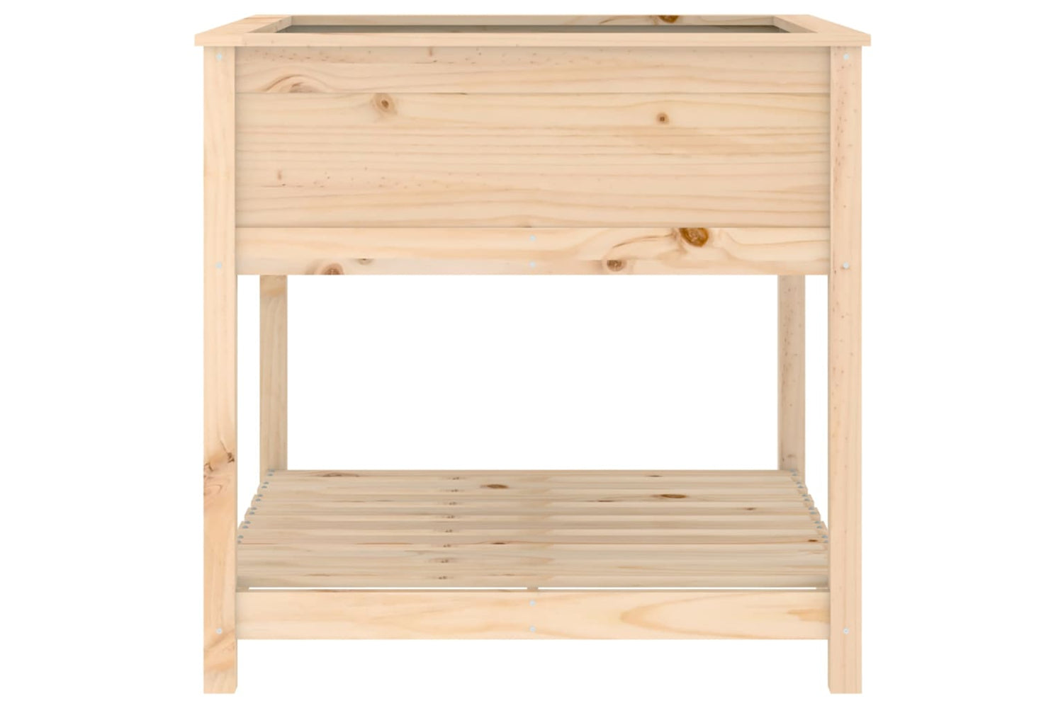 vidaXL 823794 Planter With Shelf 82.5x82.5x81cm Solid Wood Pine-5