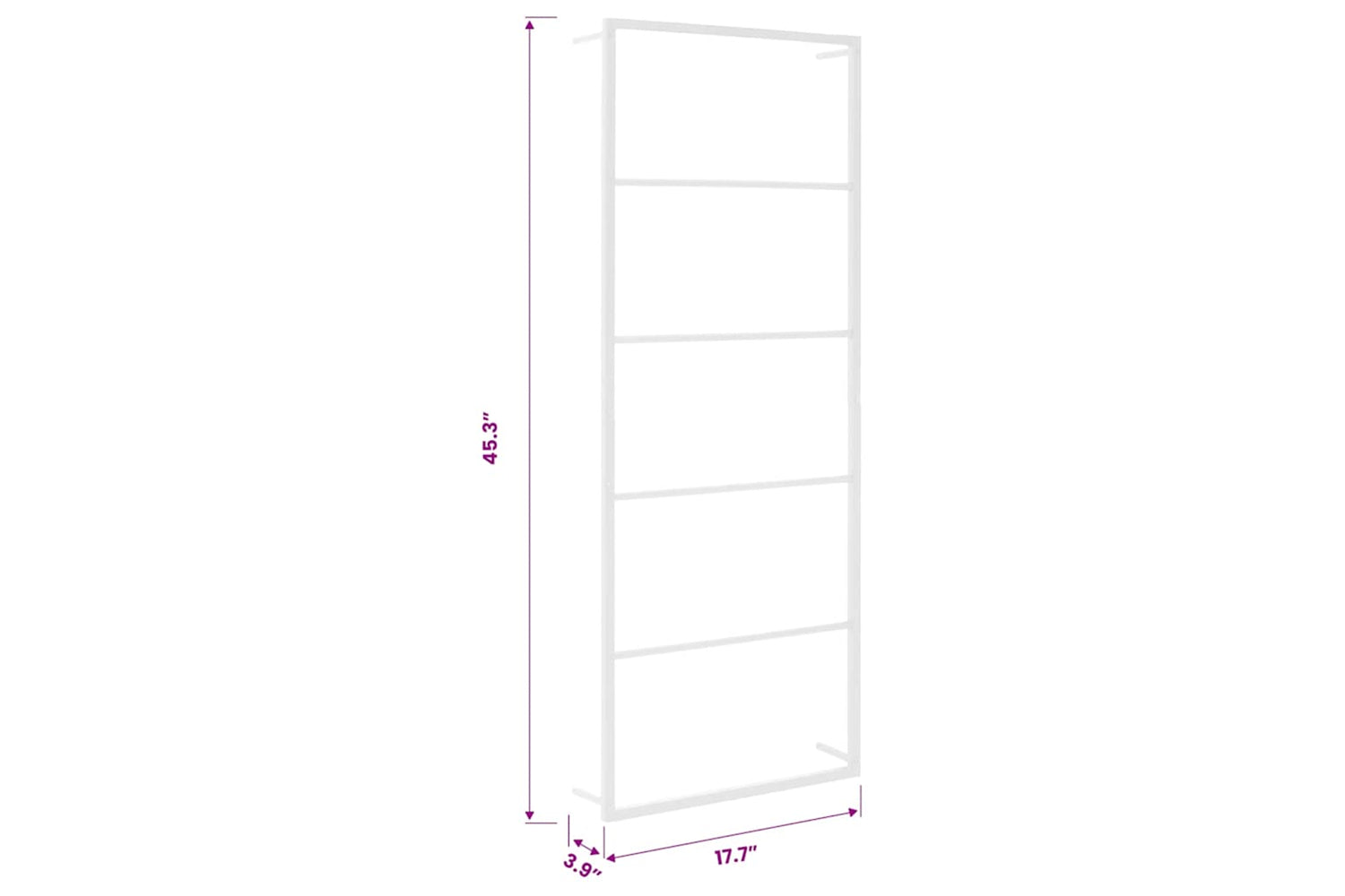 vidaXL 336119 Towel Rack White 45x10x115cm Steel-6