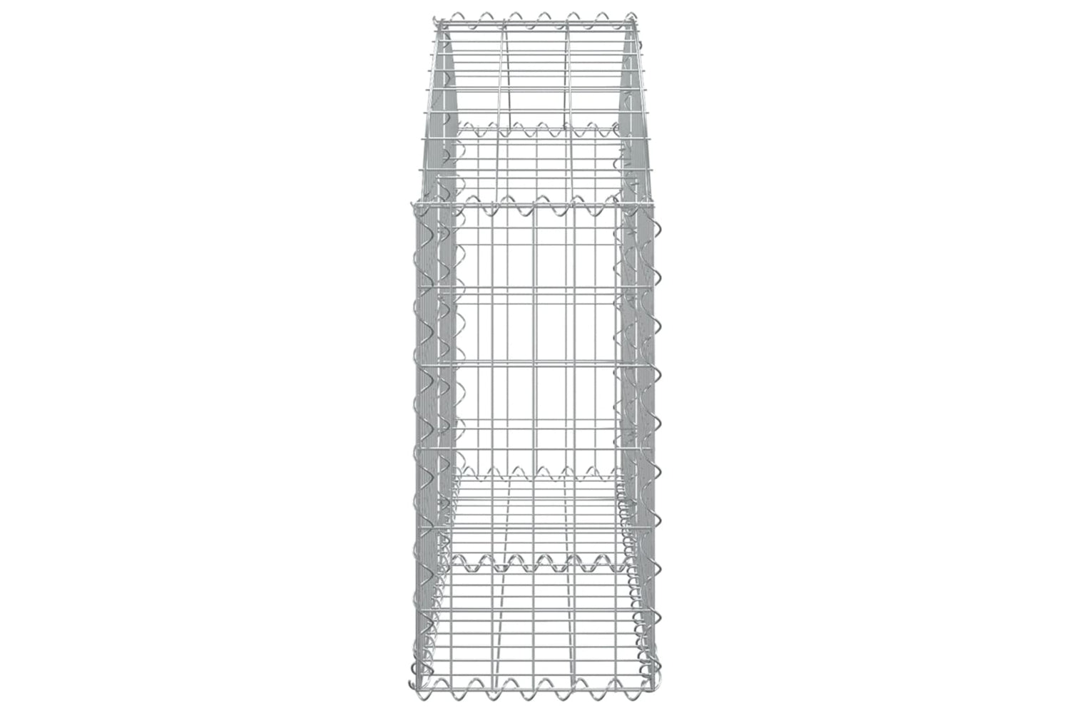vidaXL 153423 Arched Gabion Basket 100x30x60/80cm Galvanised Iron-3