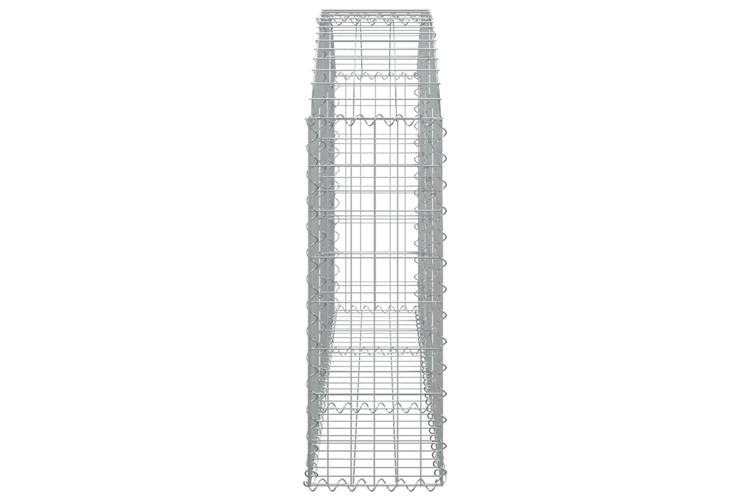 vidaXL 153444 Arched Gabion Basket 150x30x80/100cm Galvanised Iron-3