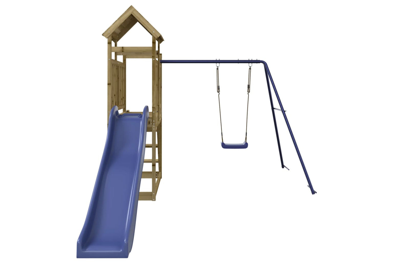 Vidaxl 3155878 Playhouse With Slide Swing Impregnated Wood Pine-4