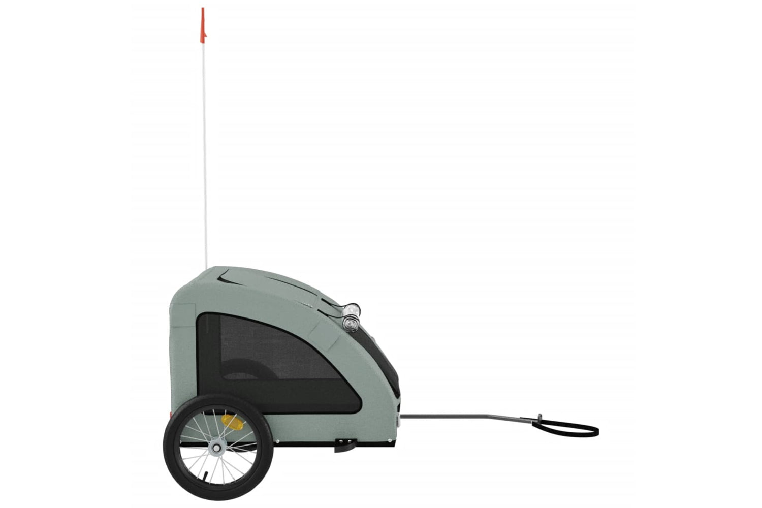 Vidaxl 93958 Pet Bike Trailer Grey Oxford Fabric And Iron-5