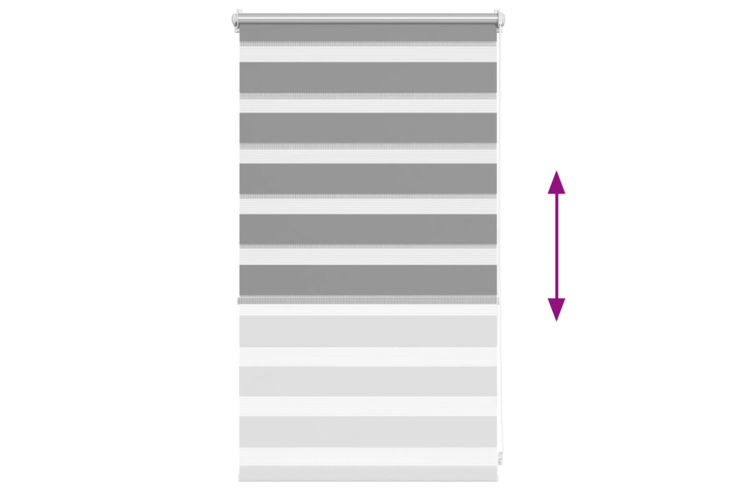 Vidaxl Zebra Blind 50 X 100 Cm Grey-4