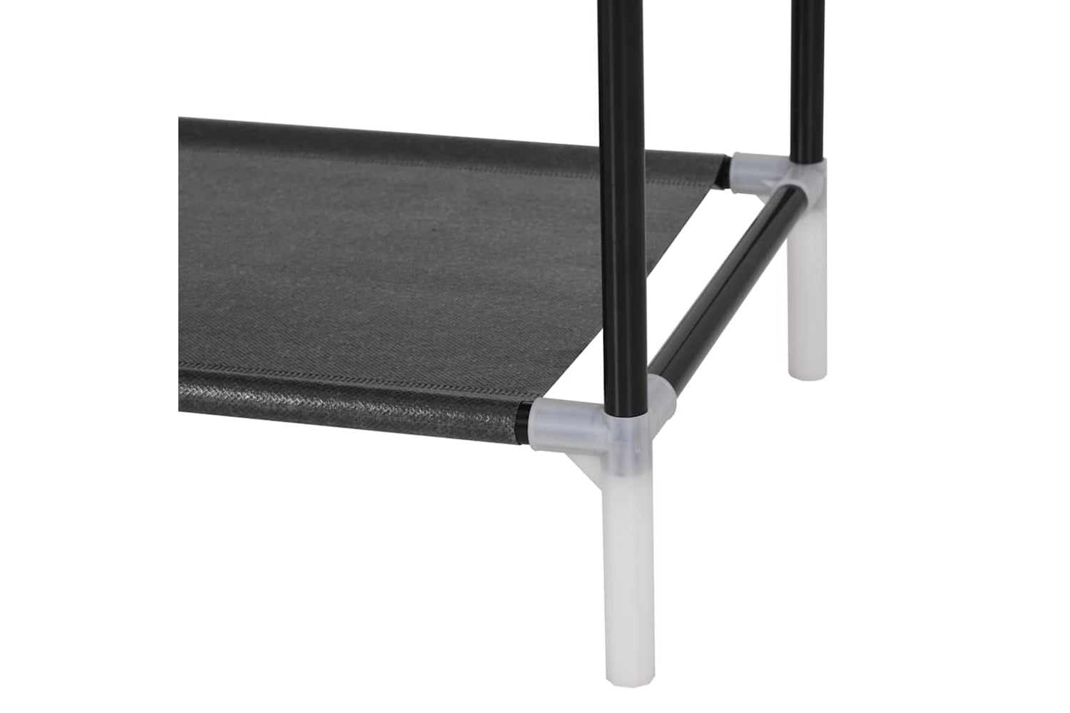 Vidaxl 245629 Shoe Rack With 8 Shelves Metal And Non-woven Fabric Black-6