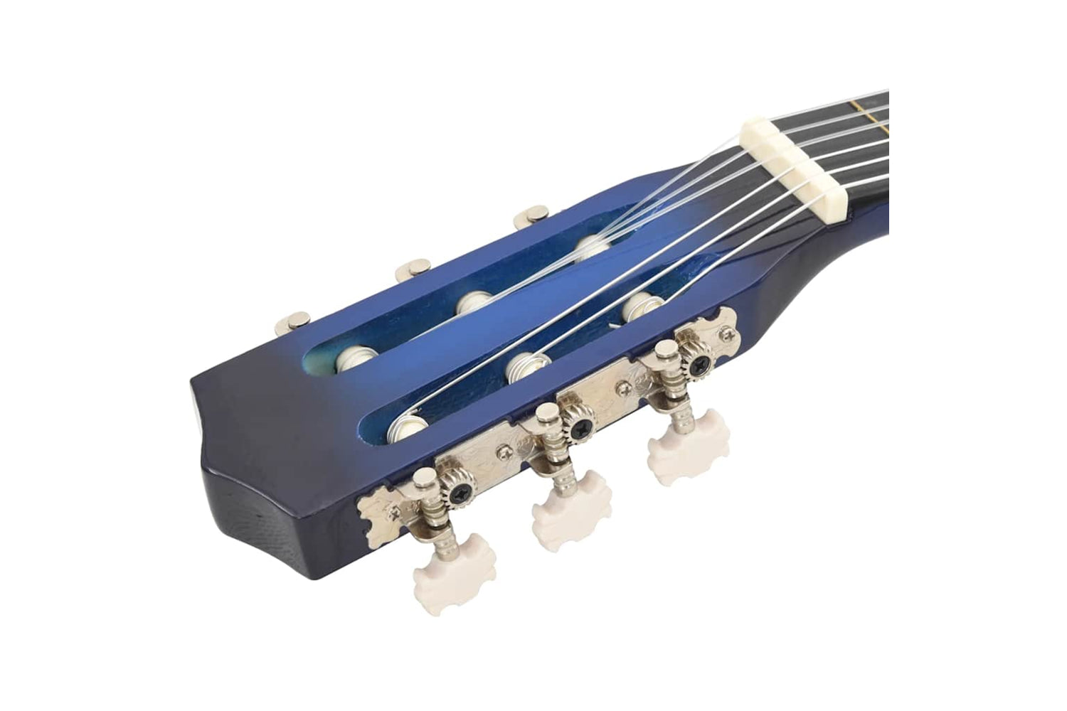 Vidaxl 8 Piece Classical Guitar Beginner Set Blue 1/2 34"-9