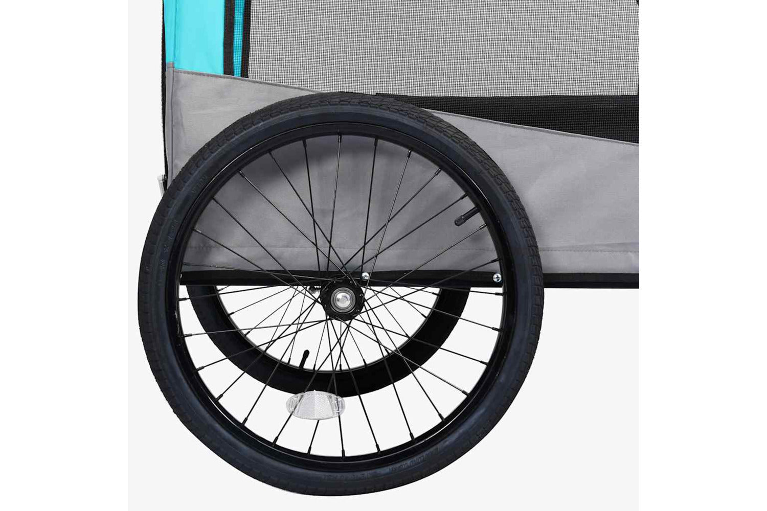 Vidaxl 2-in-1 Pet Bike Trailer & Jogging Stroller Blue And Grey-9