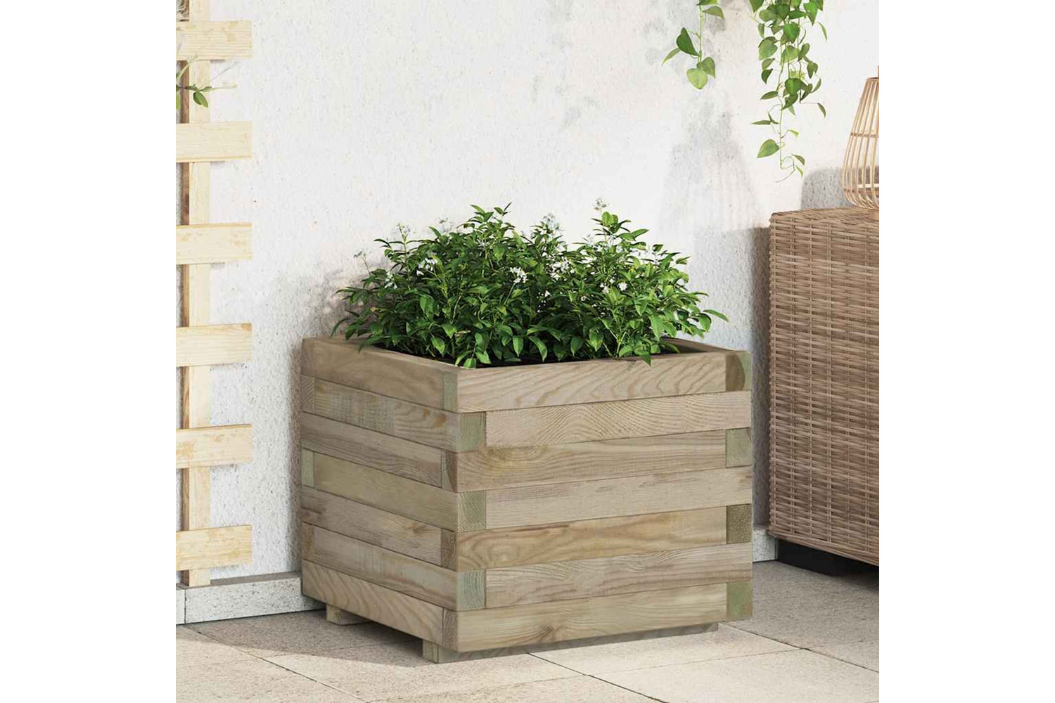 vidaXL 41659 Raised Bed 50x50x40cm Wood Square-2