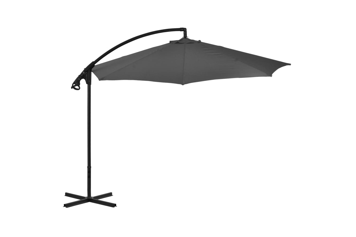 vidaXL 44875 Cantilever Umbrella With Steel Pole 300cm Anthracite-2