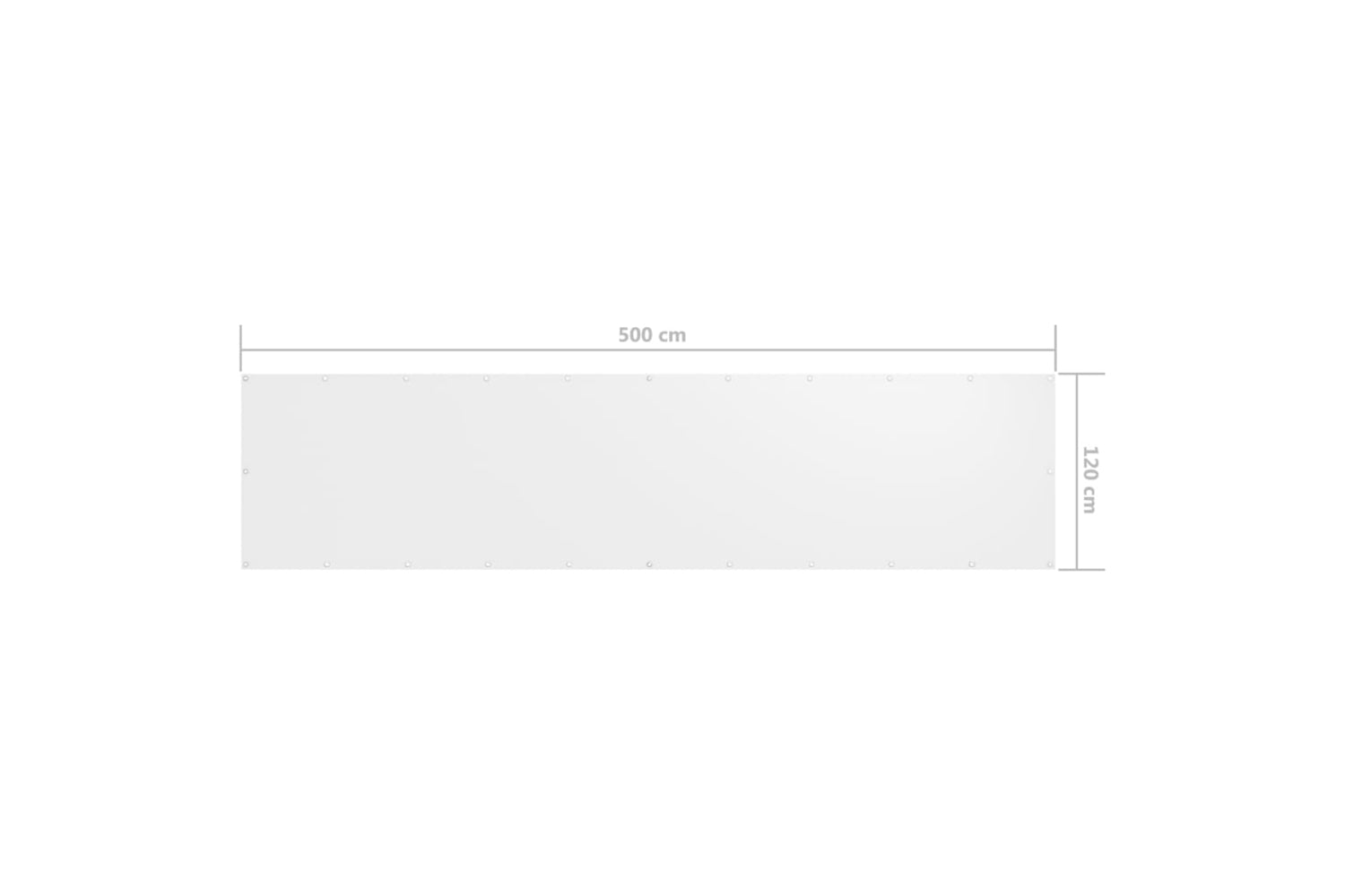 vidaXL 134898 Balcony Screen White 120x500cm Oxford Fabric-5