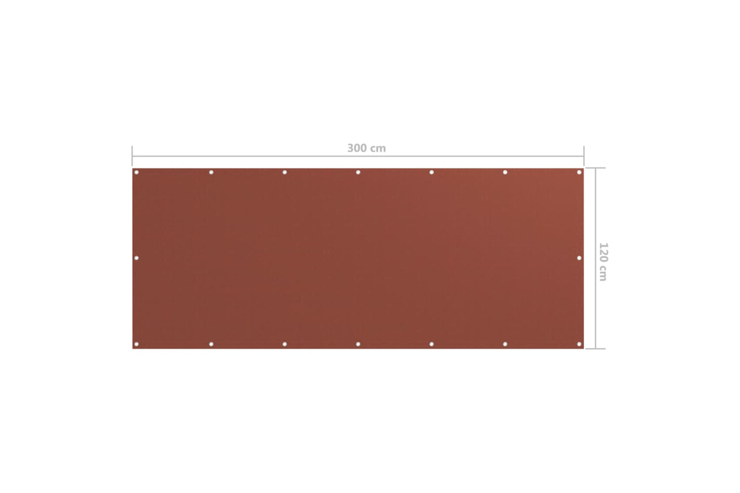 vidaXL 134980 Balcony Screen Terracotta 120x300cm Oxford Fabric-5