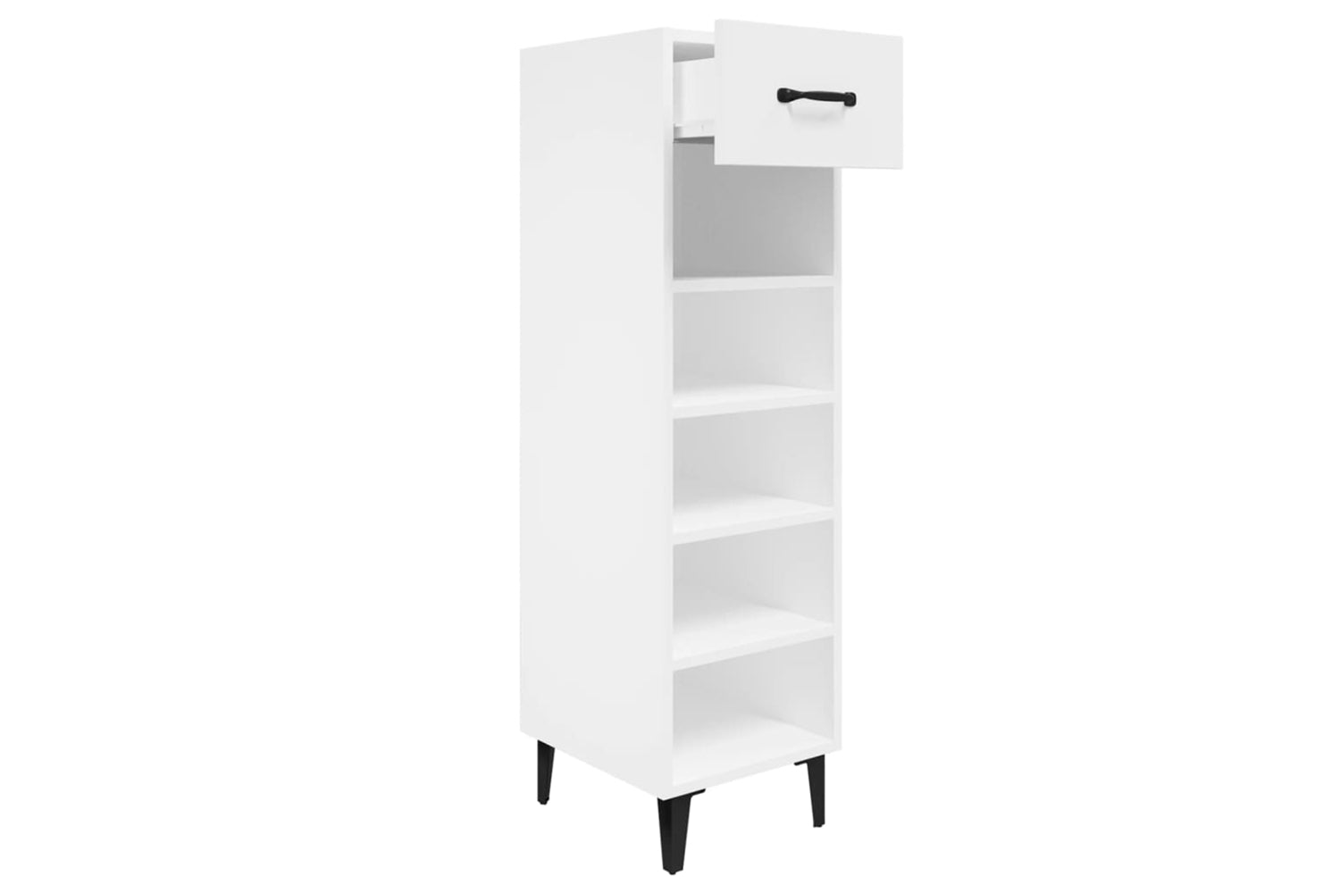 vidaXL 812813 Shoe Cabinet High Gloss White 30x35x105cm Engineered Wood-6