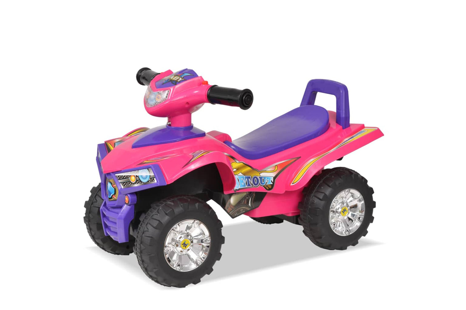 Vidaxl Children's Ride-on Atv With Sound And Light Pink And Purple-3
