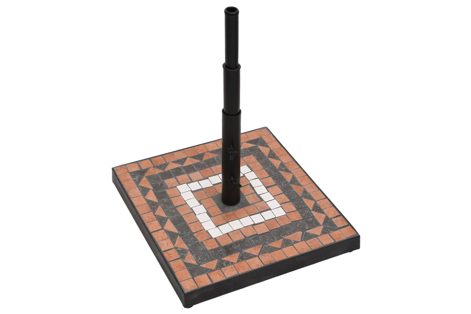 Vidaxl Parasol Base Terracotta And White Square 12 Kg-3