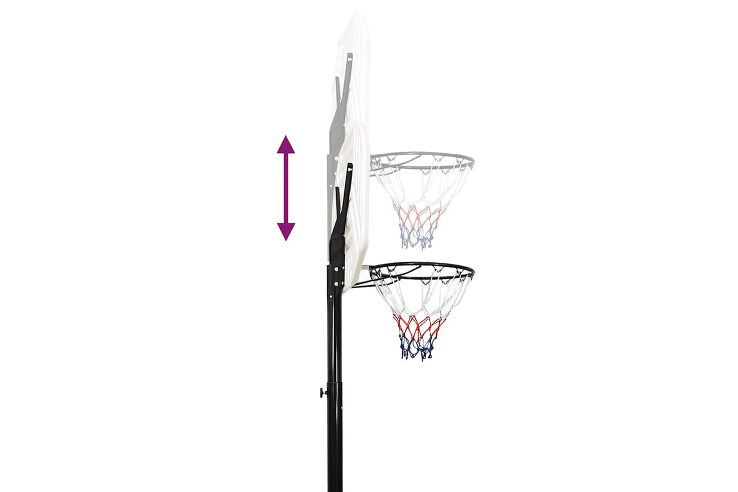 Vidaxl Basketball Stand White 258-363 Cm Polyethene-8
