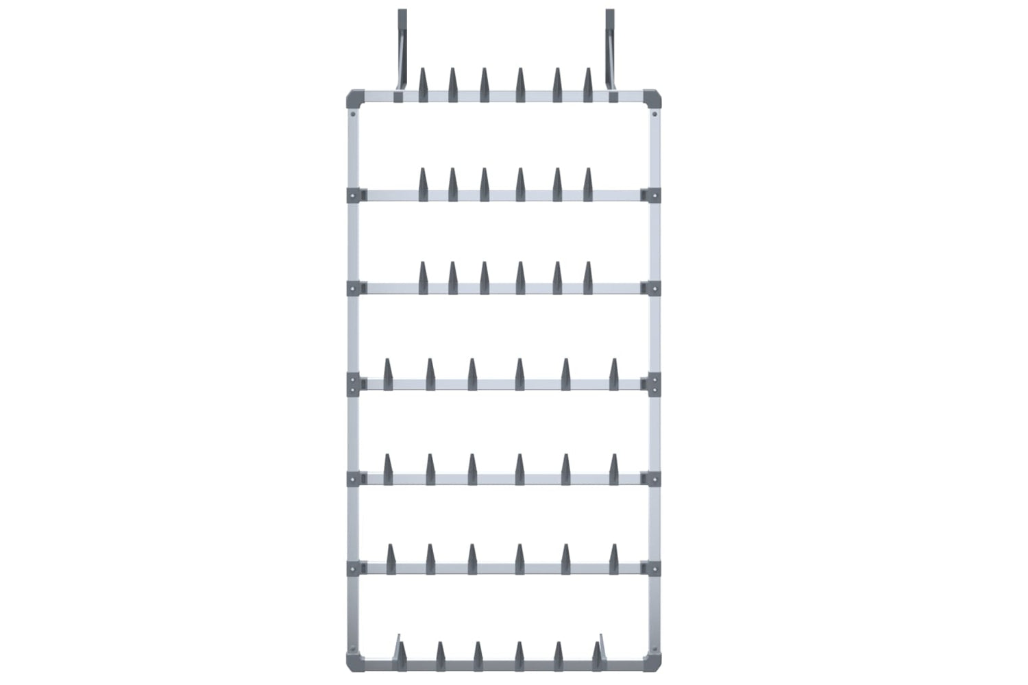 vidaXL 344372 Hanging Shoe Rack Silver 66x13x139cm-2