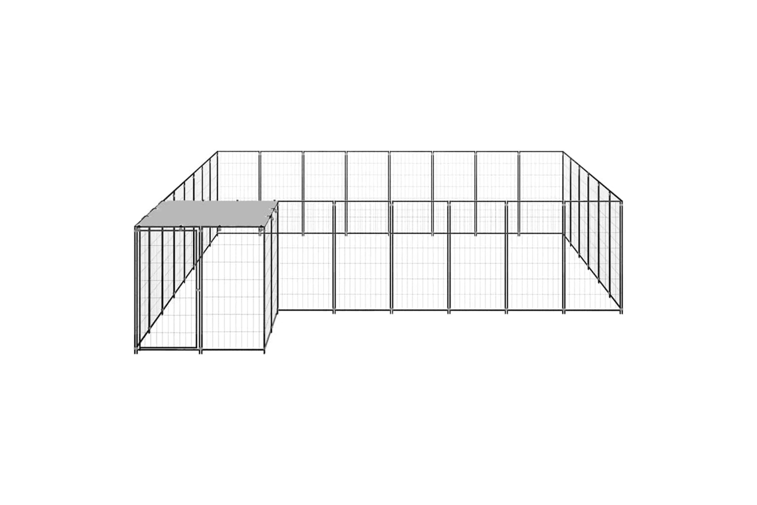 Vidaxl 3082227 Dog Kennel Black 15.73 M2 Steel-2