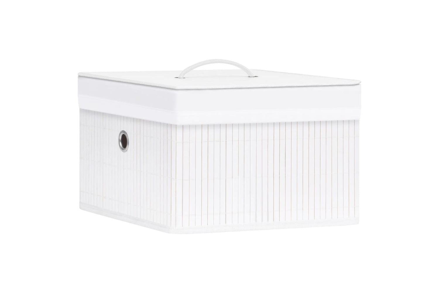 Vidaxl 320766 Bamboo Storage Boxes 4 Pcs White-2