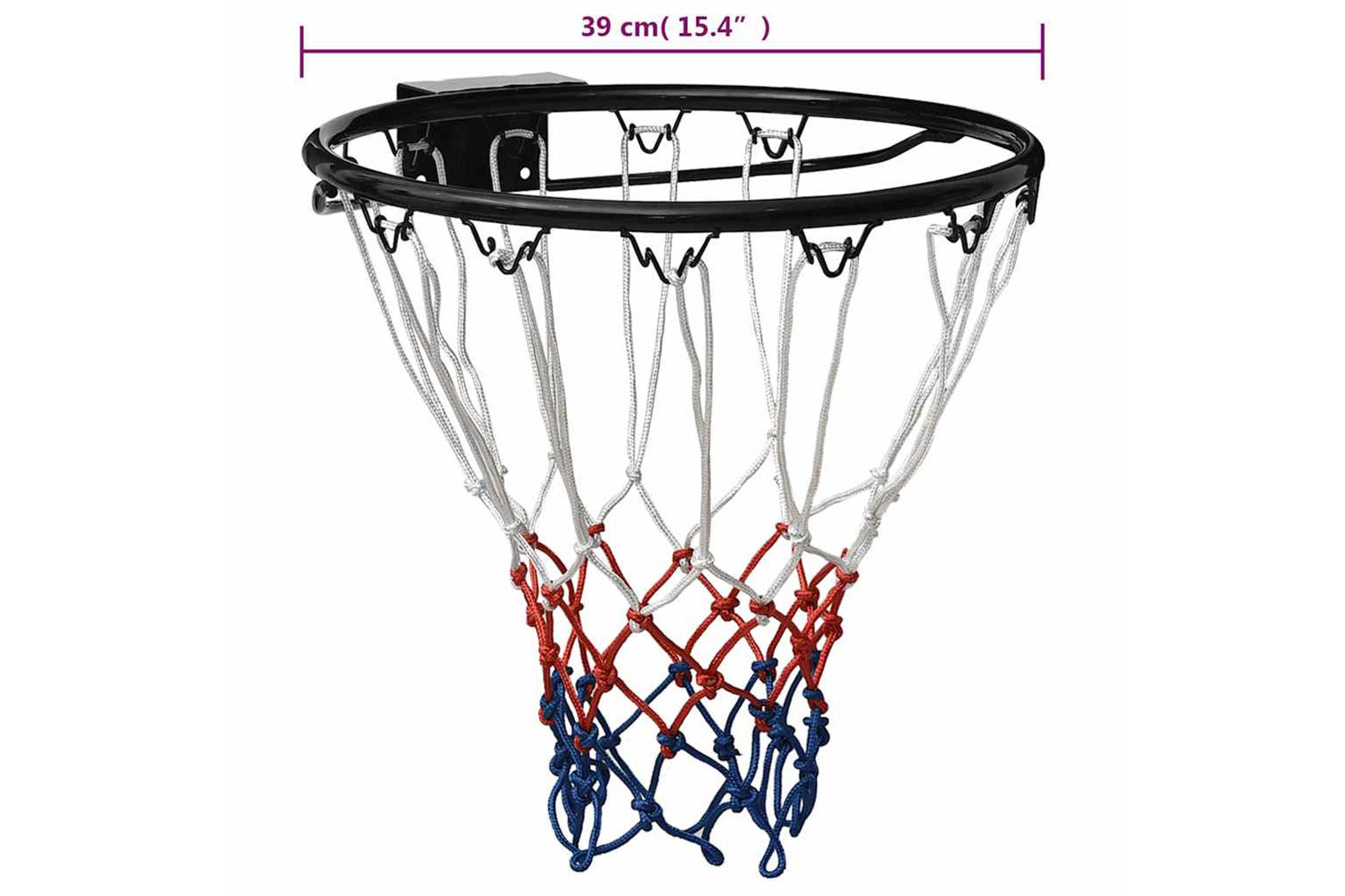 Vidaxl Basketball Ring Black 39 Cm Steel-7