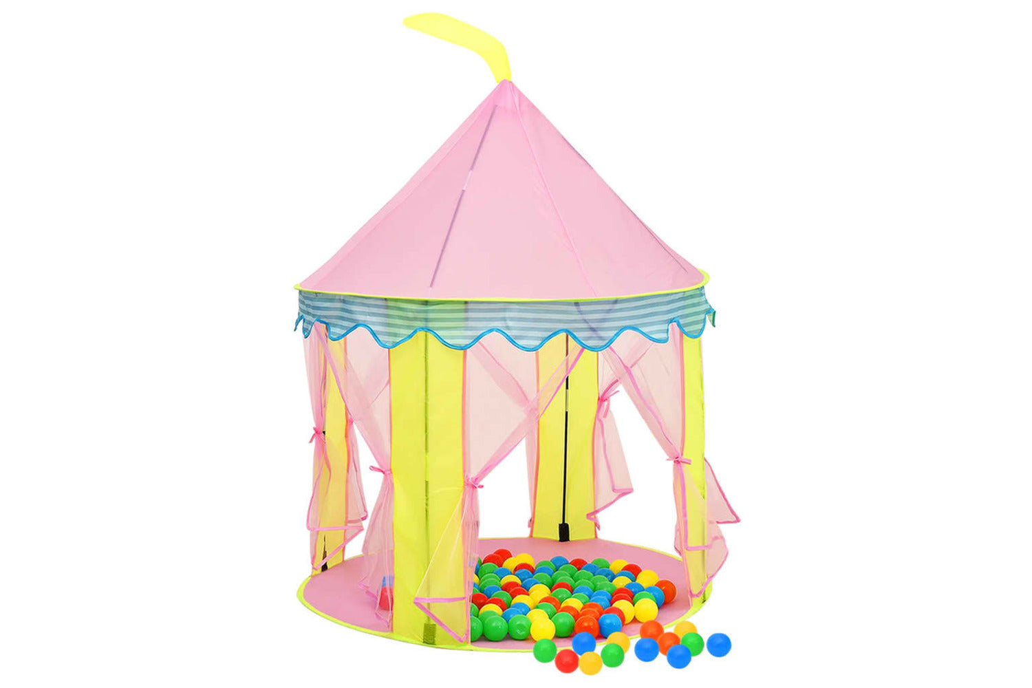 vidaXL 3107745 Children Play Tent With 250 Balls Pink 100x100x127cm-2