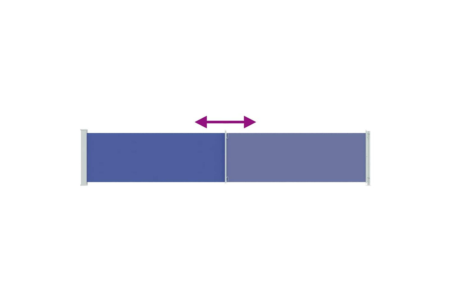 vidaXL 317948 Patio Retractable Side Awning 117x600cm Blue-6