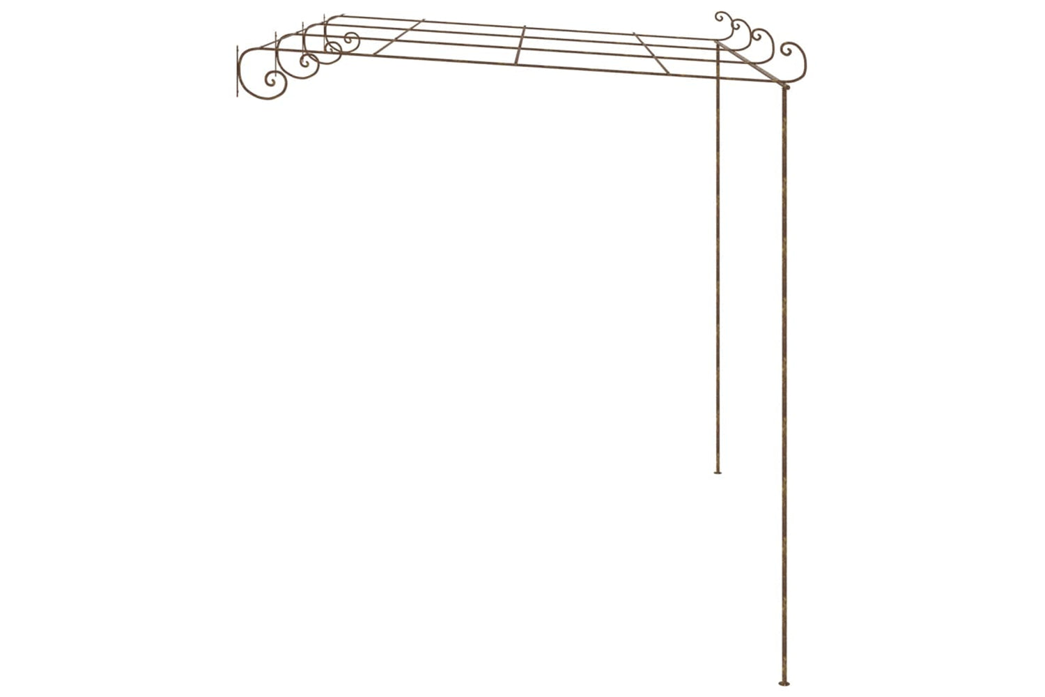 Vidaxl 313998 Garden Pergola Antique Brown 4x3x2.5 M Iron-2
