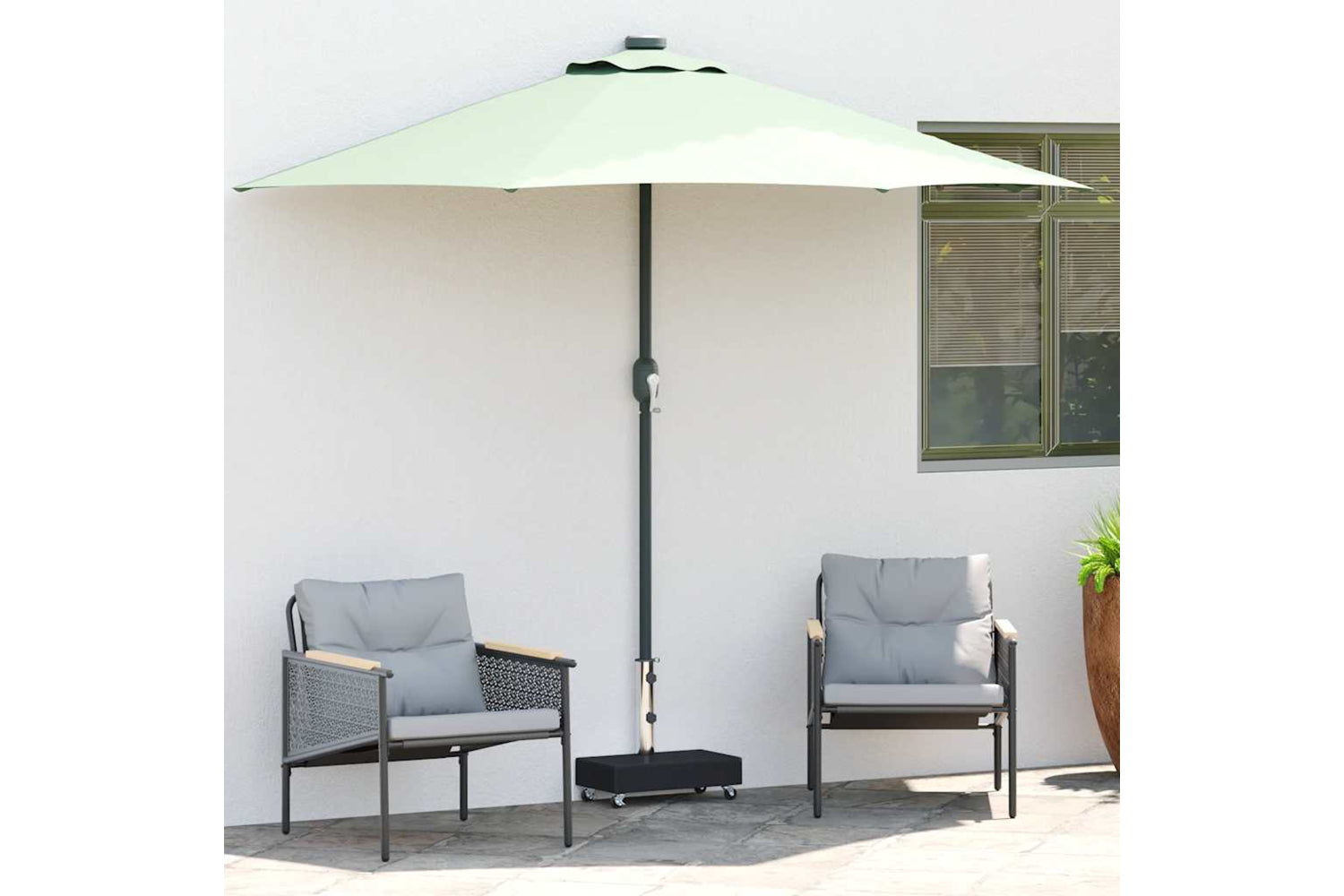 vidaXL 313667 Umbrella Base Black 45x25x8cm Granite-2