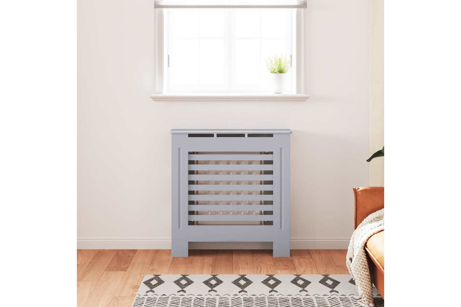 vidaXL Mdf Radiator Cover Grey 78cm-2