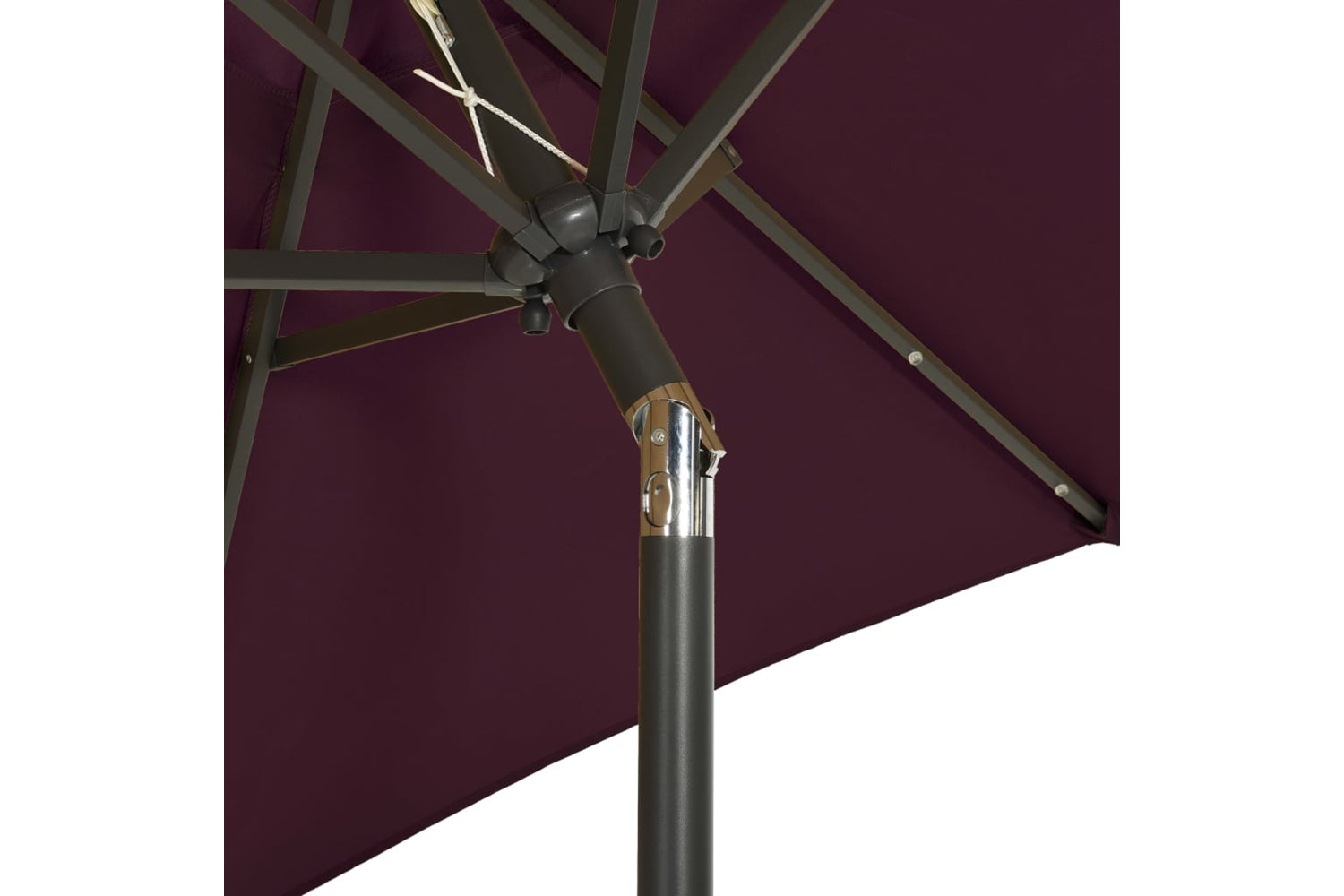 Vidaxl 313561 Parasol With Led Lights Bordeaux Red 200x211 Cm Aluminium-6