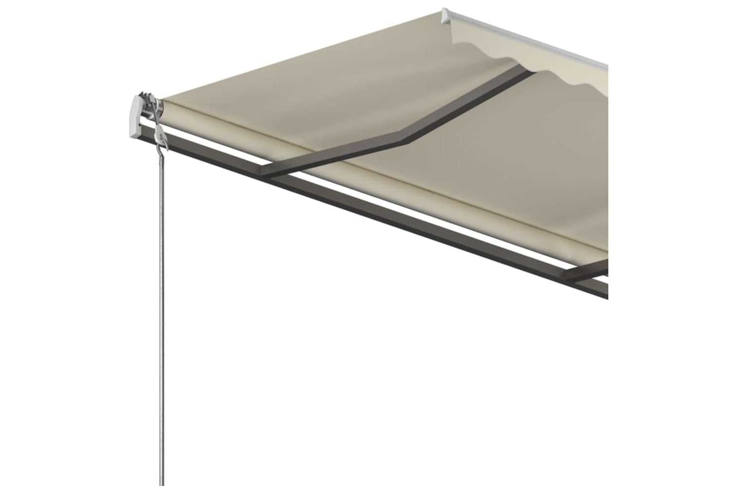 vidaXL 3069817 Freestanding Manual Retractable Awning 400x350cm Cream-6