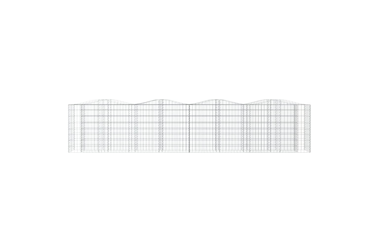 vidaXL 153547 Arched Gabion Raised Bed 400x50x100cm Galvanised Iron-2