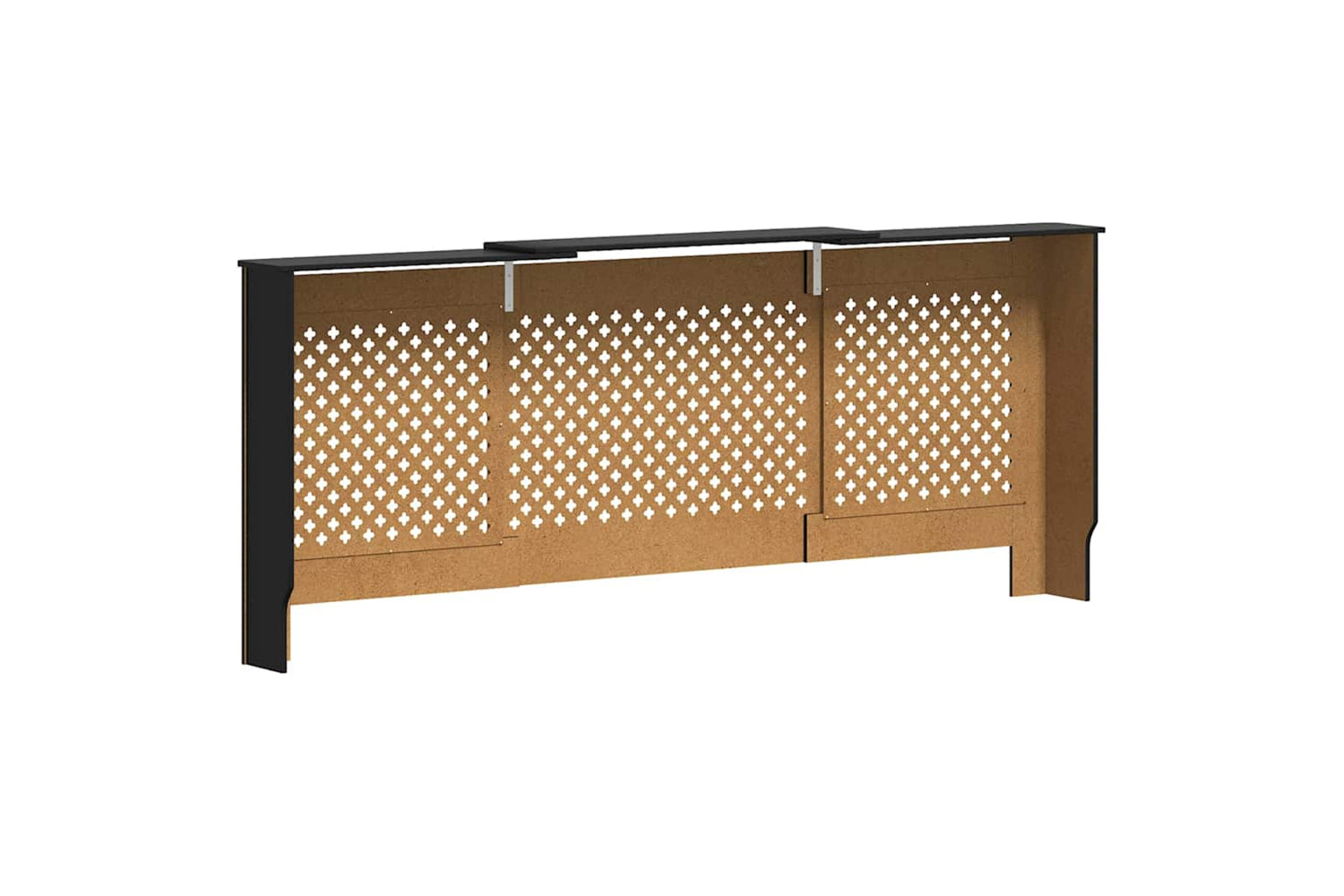 vidaXL Mdf Radiator Cover Black 205cm-5