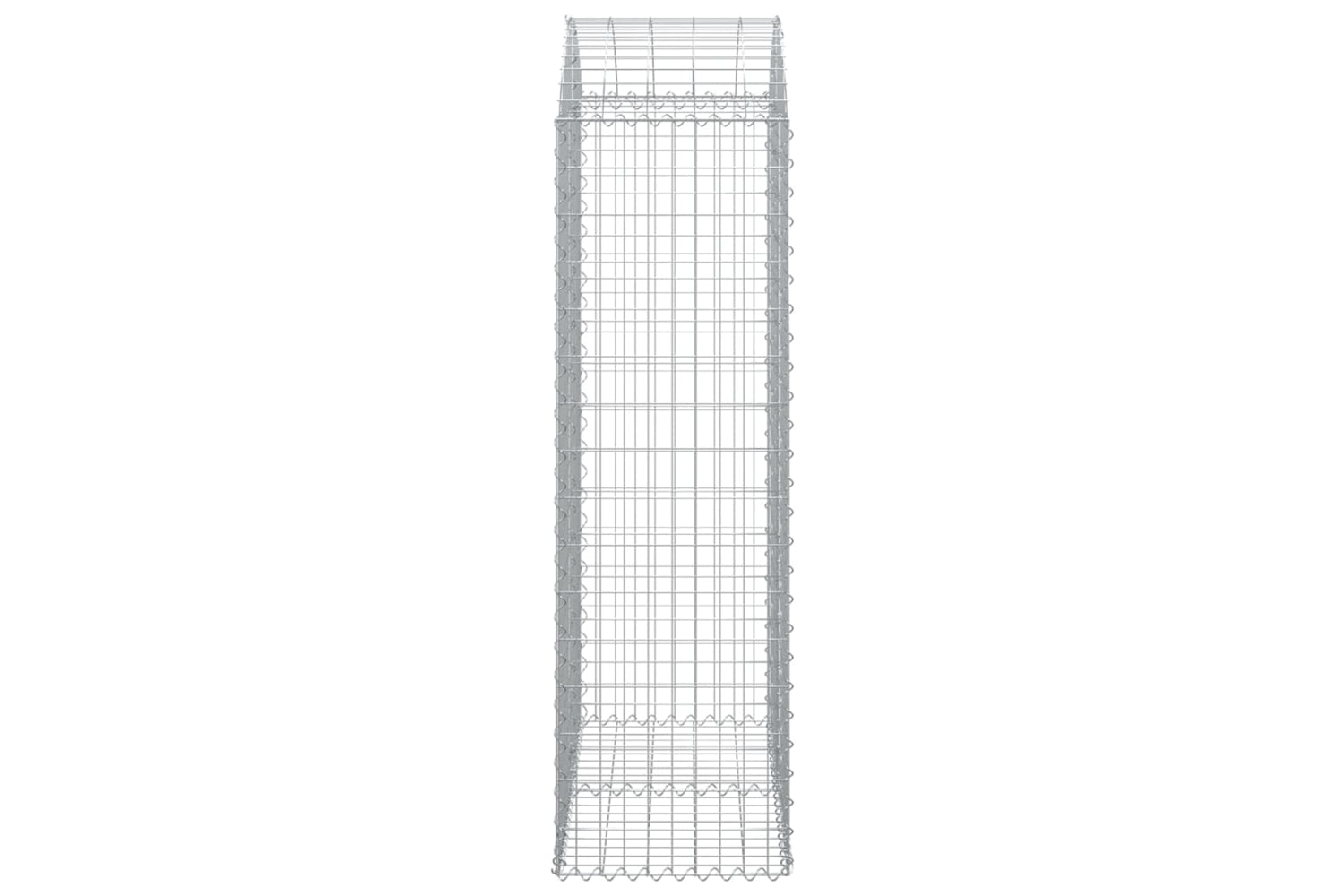 vidaXL 153438 Arched Gabion Basket 100x50x160/180cm Galvanised Iron-3