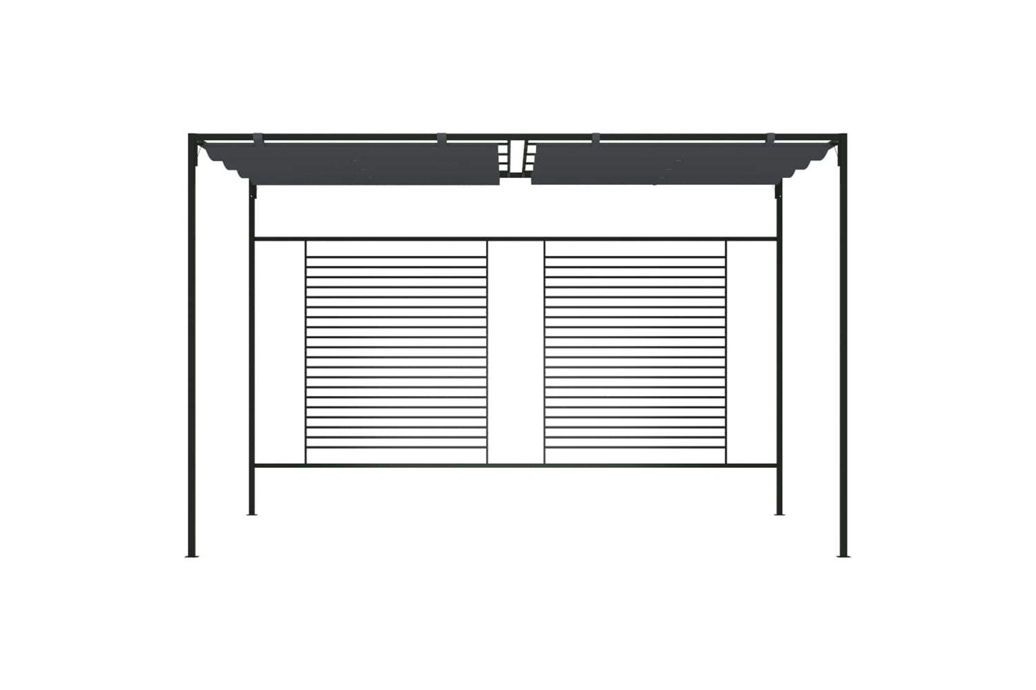 Vidaxl 313625 Gazebo With Retractable Roof 4x3x2.3 M Anthracite 180 G/mâ²-2