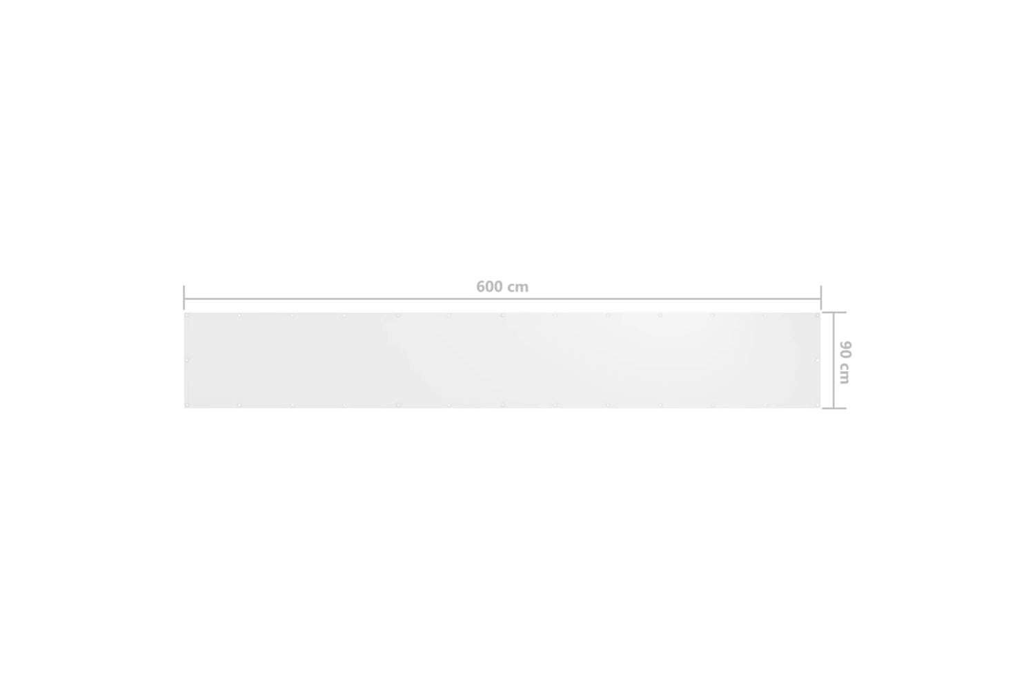 vidaXL 134895 Balcony Screen White 90x600cm Oxford Fabric-5