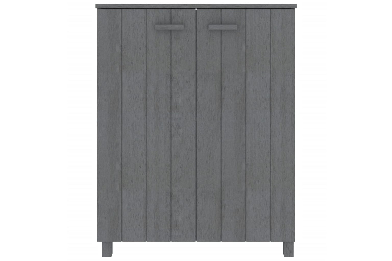 vidaXL Shoe Cabinet Hamar Dark Grey 85x40x108cm Solid Wood Pine-2
