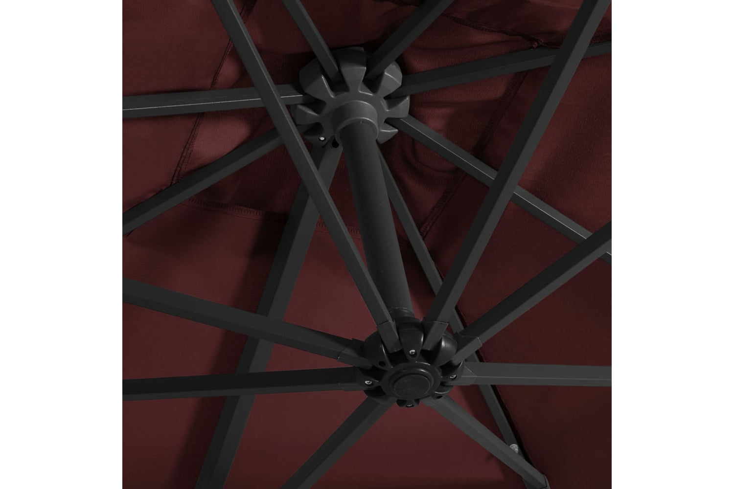 Vidaxl 312310 Cantilever Umbrella With Led Lights Bordeaux Red 250x250 Cm-6