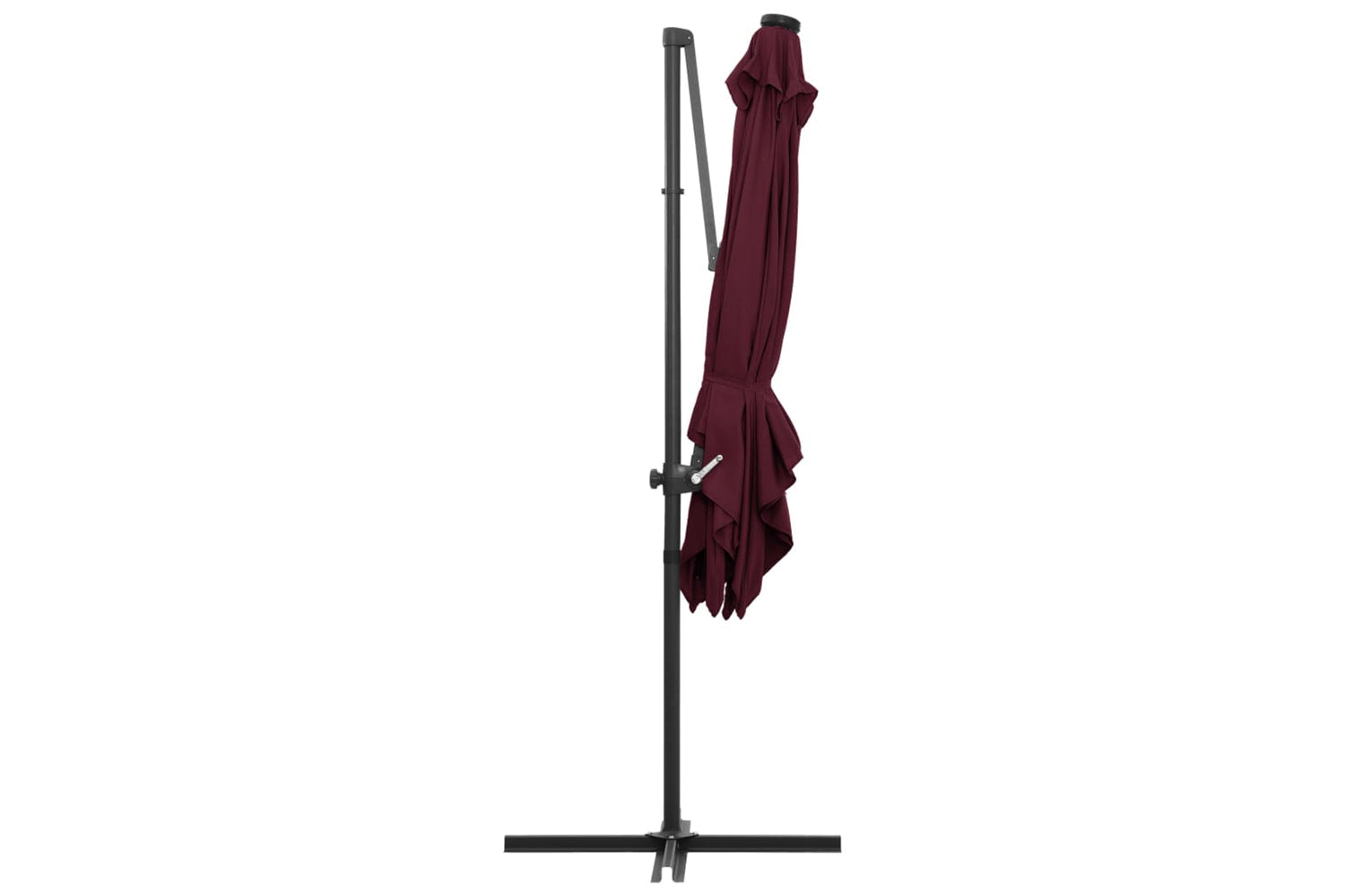 Vidaxl 312310 Cantilever Umbrella With Led Lights Bordeaux Red 250x250 Cm-5